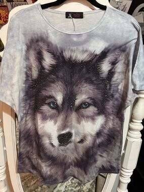 Model France Gray Tie-Dye Tee